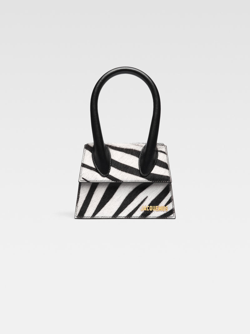 Jacquemus The Medium Chiquito Signature Handbag Black & White Zebra
