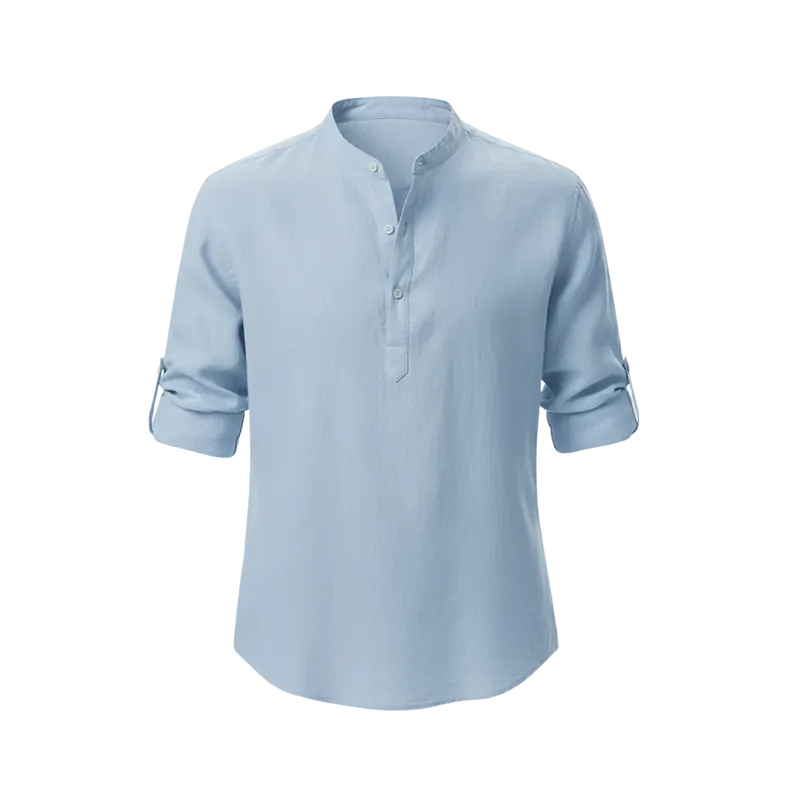 CAPRI LINEN SUMMER SHIRT SKY BLUE