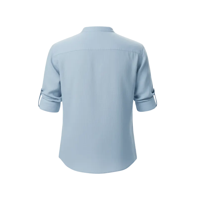 CAPRI LINEN SUMMER SHIRT SKY BLUE