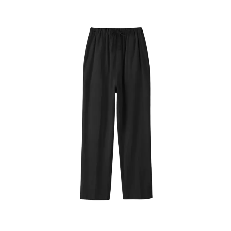 LINEN PANTS BLACK