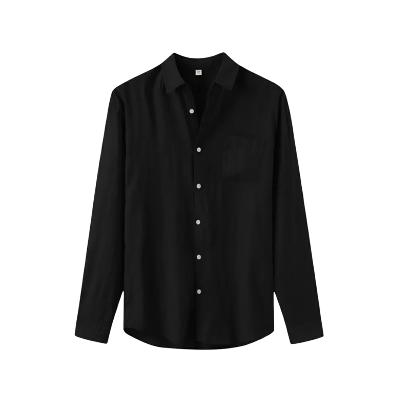 LINEN SHIRT BLACK
