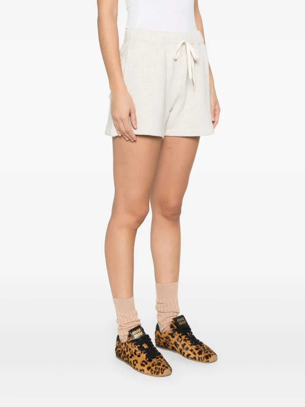 embroidered-logo shorts