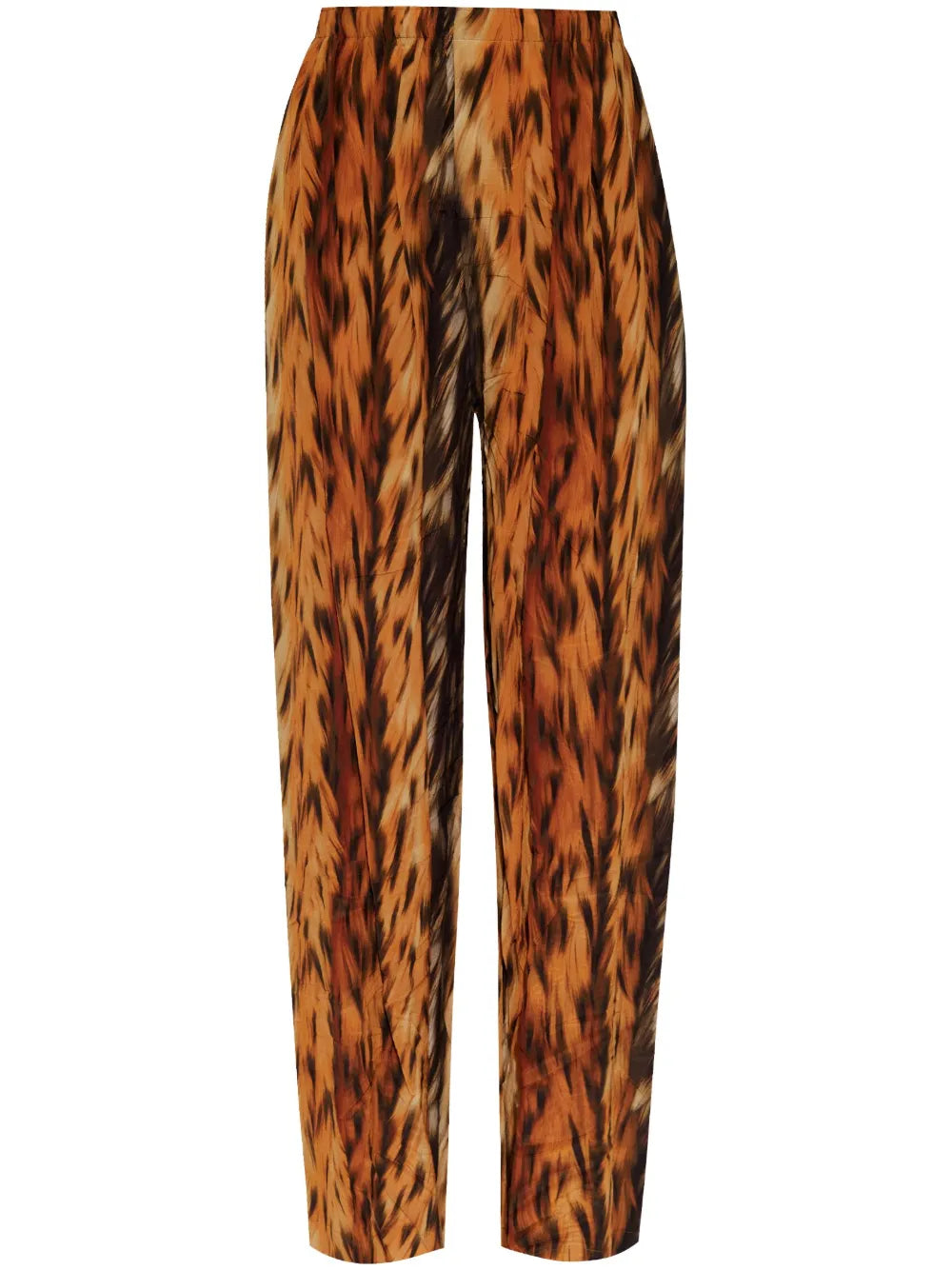 printed straight trousers