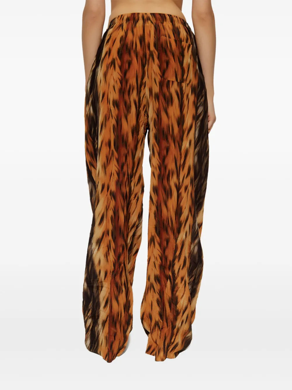printed straight trousers