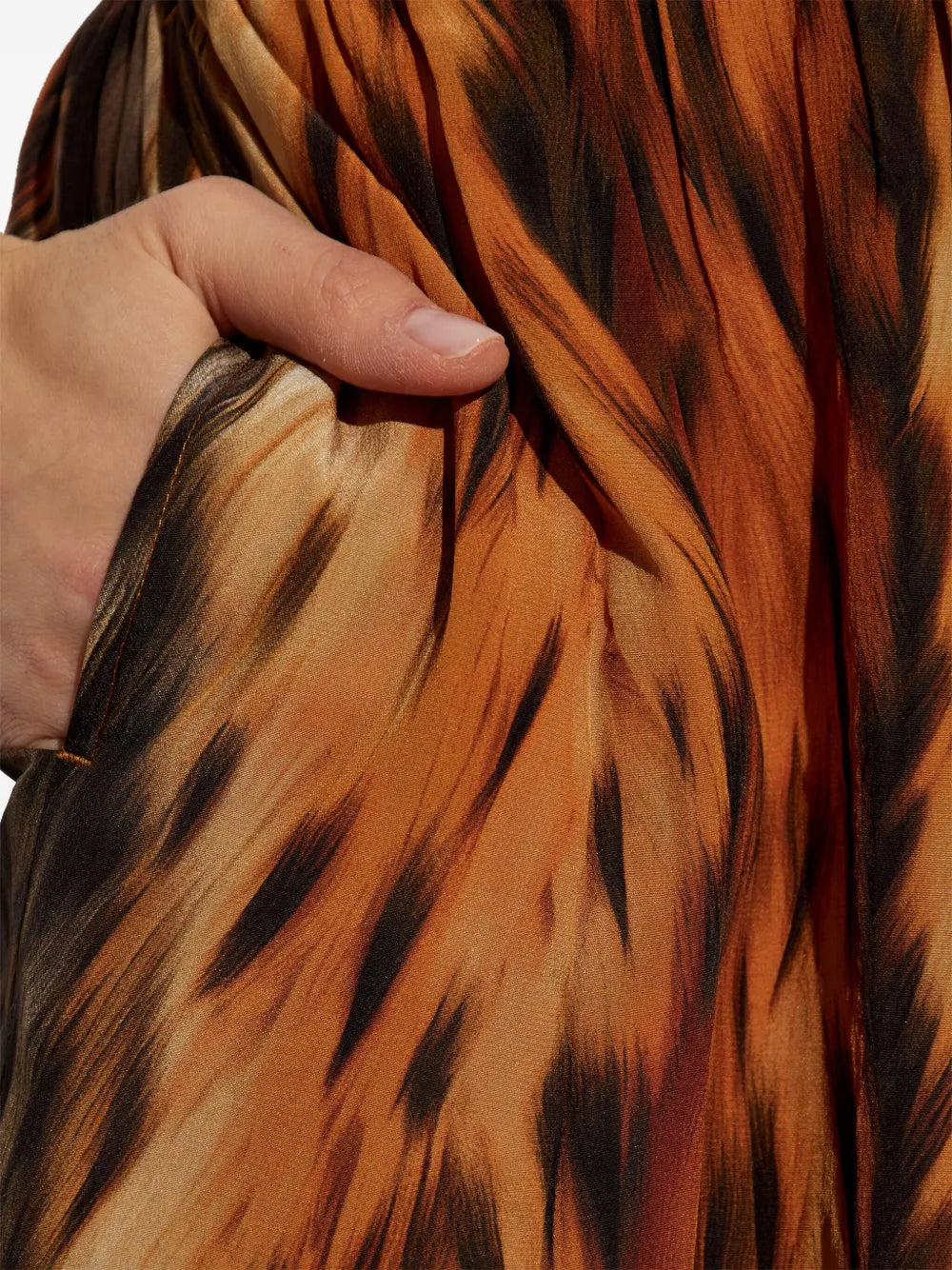 printed straight trousers