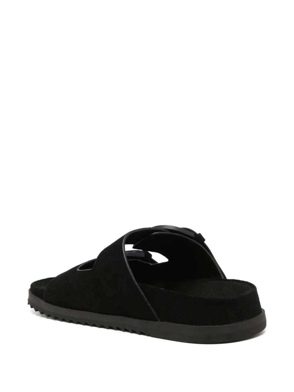 suede buckle slides