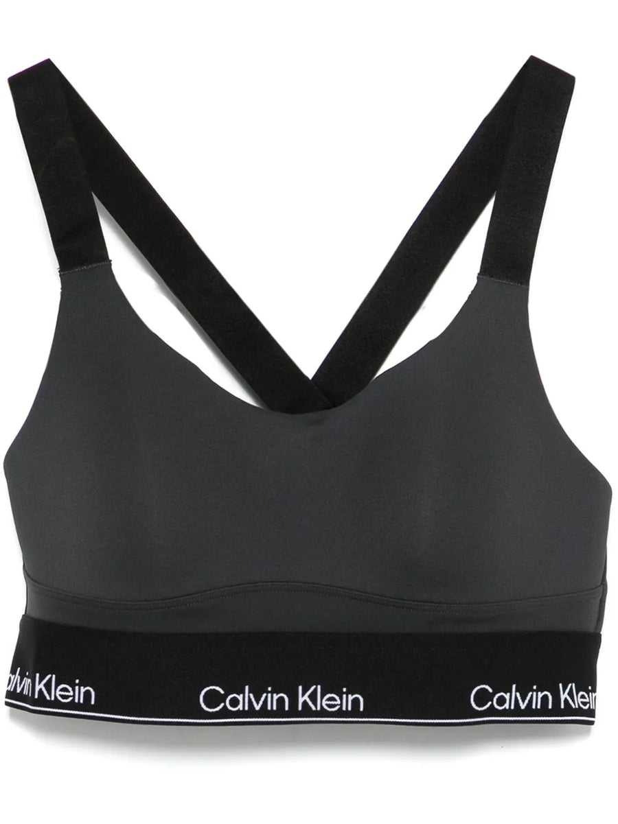 logo-waistband sports bra