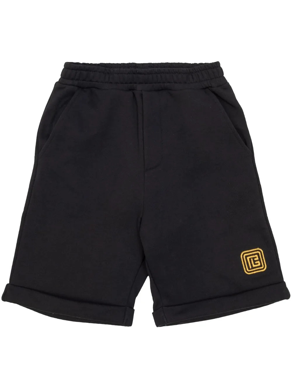 embroidered-logo shorts