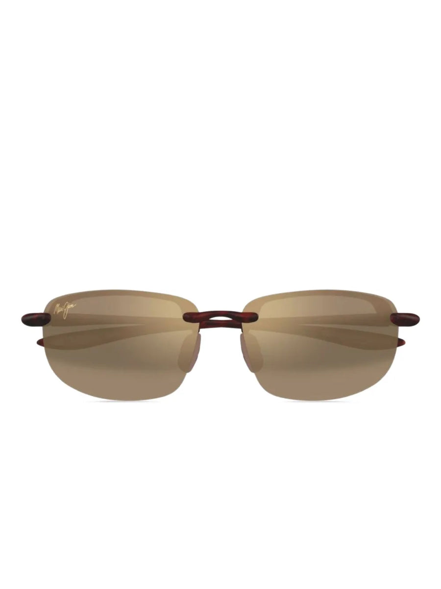 rimless oval-frame sunglasses