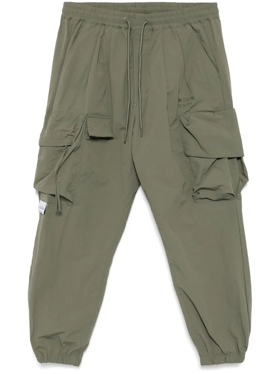 logo-embroidered cargo trousers
