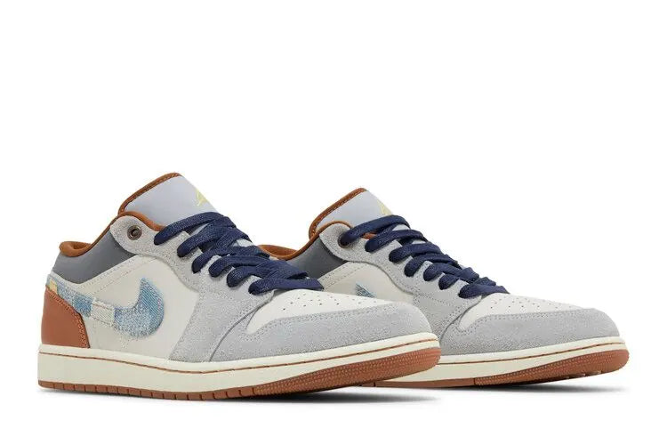 Air Jordan 1 Low SE Phantom Repaired Blue Swoosh