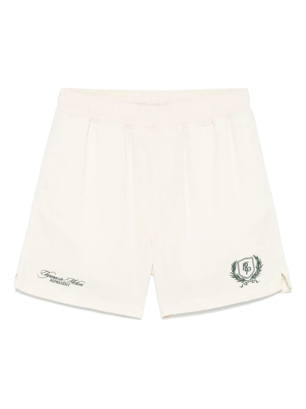embroidered-logo shorts