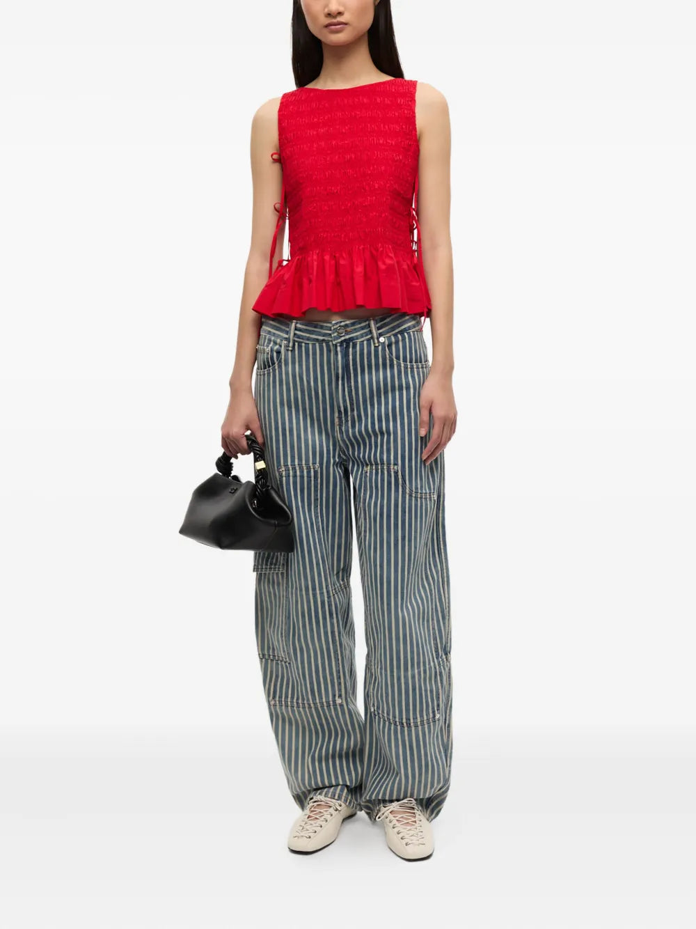 striped jeans