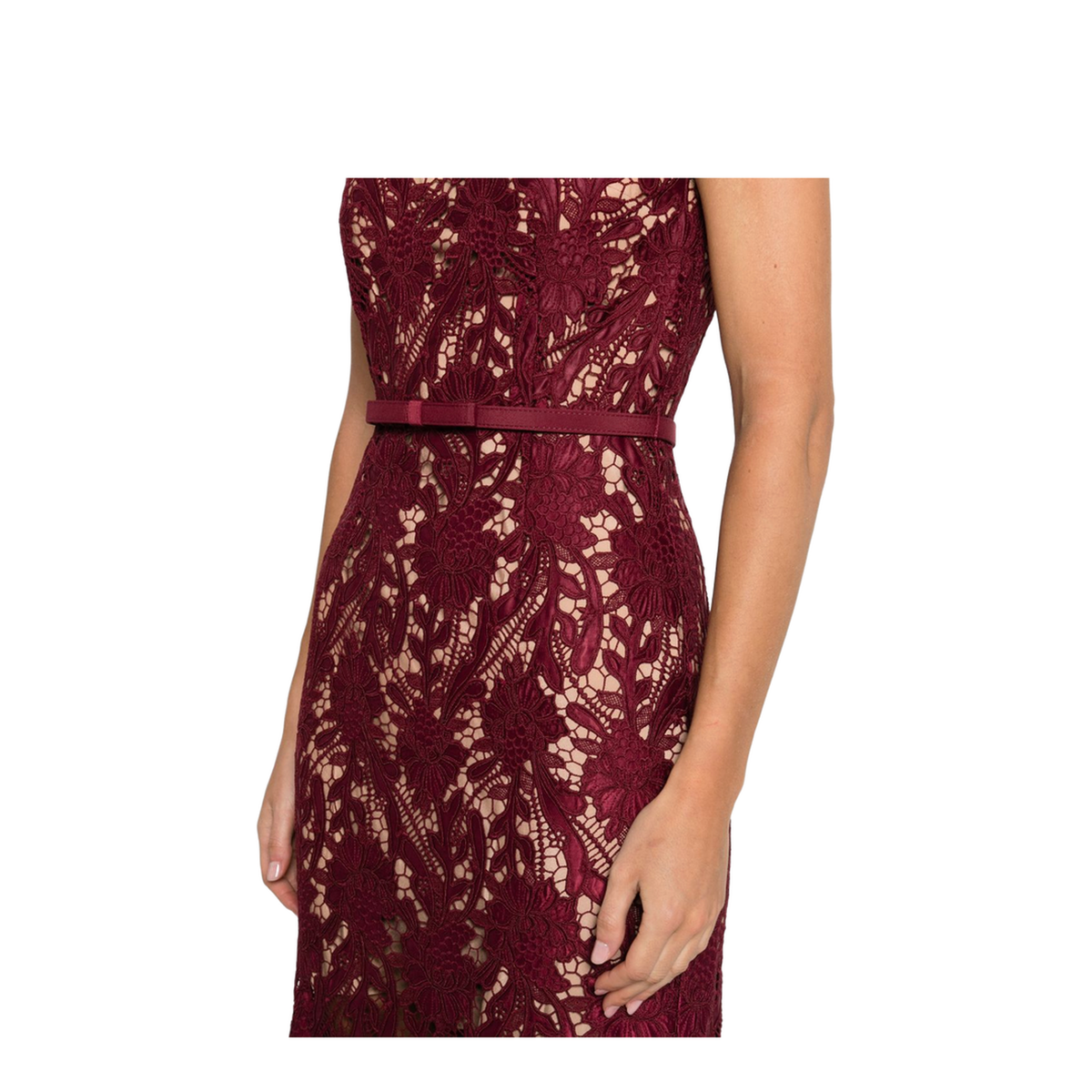 Guipure Lace Midi Dress