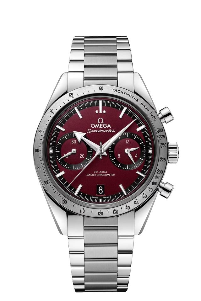 Omega Speedmaster '57 Co-Axial Master Chronometer Chrono Burgundy NEW UNWORN 332.10.41.51.11.001