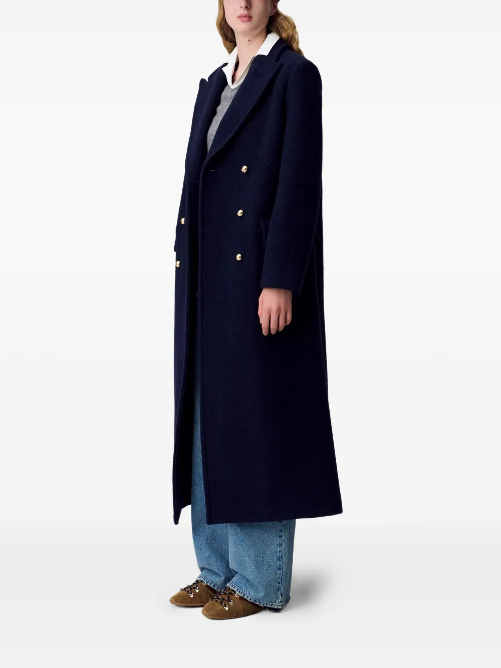 double-breasted wool coat