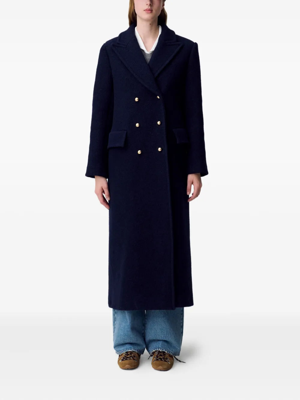 double-breasted wool coat