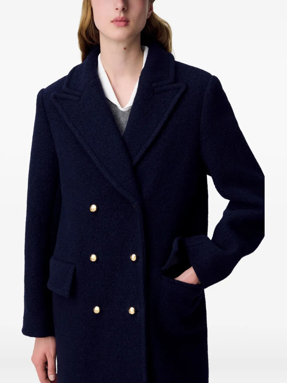 double-breasted wool coat