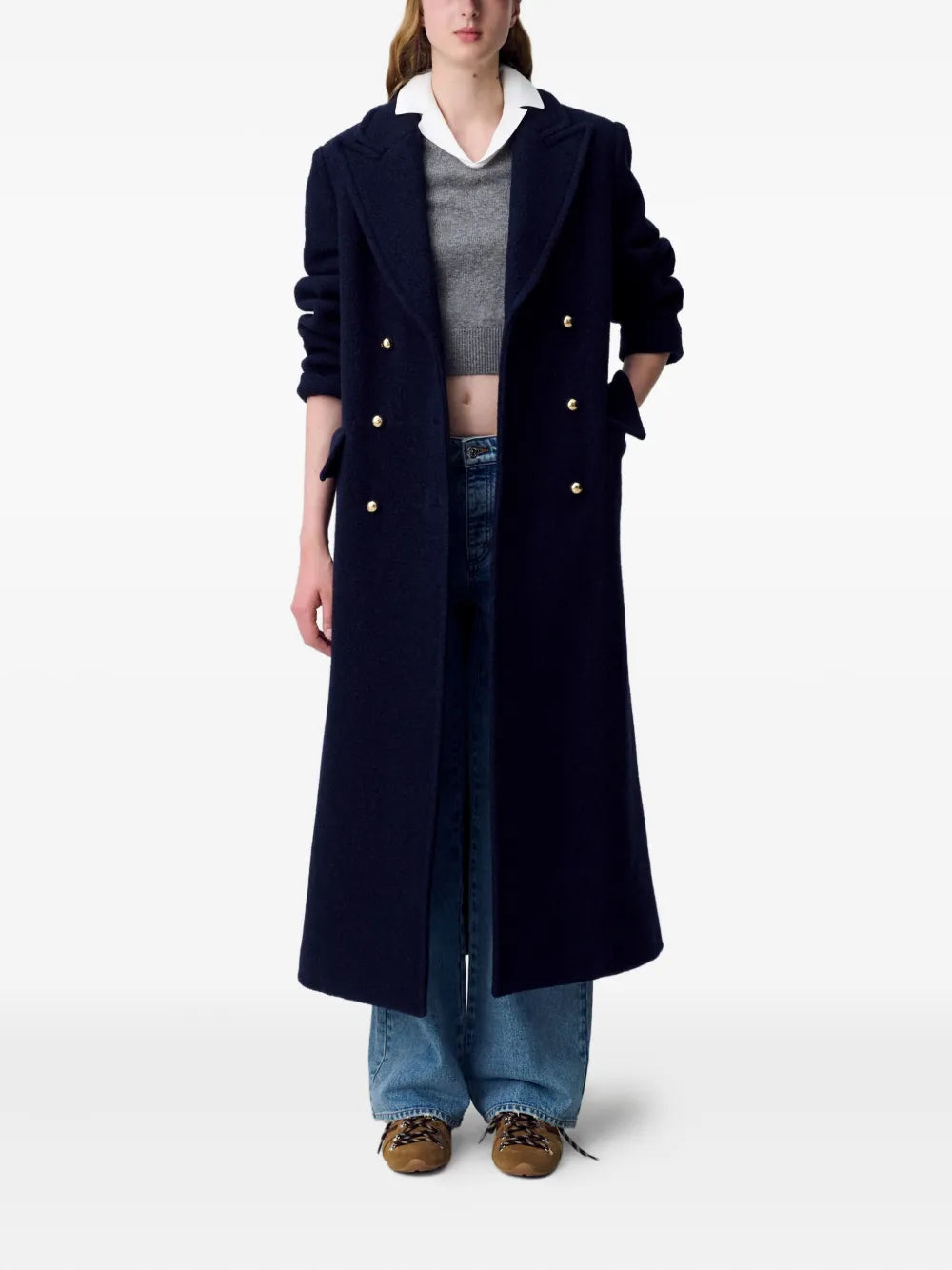 double-breasted wool coat