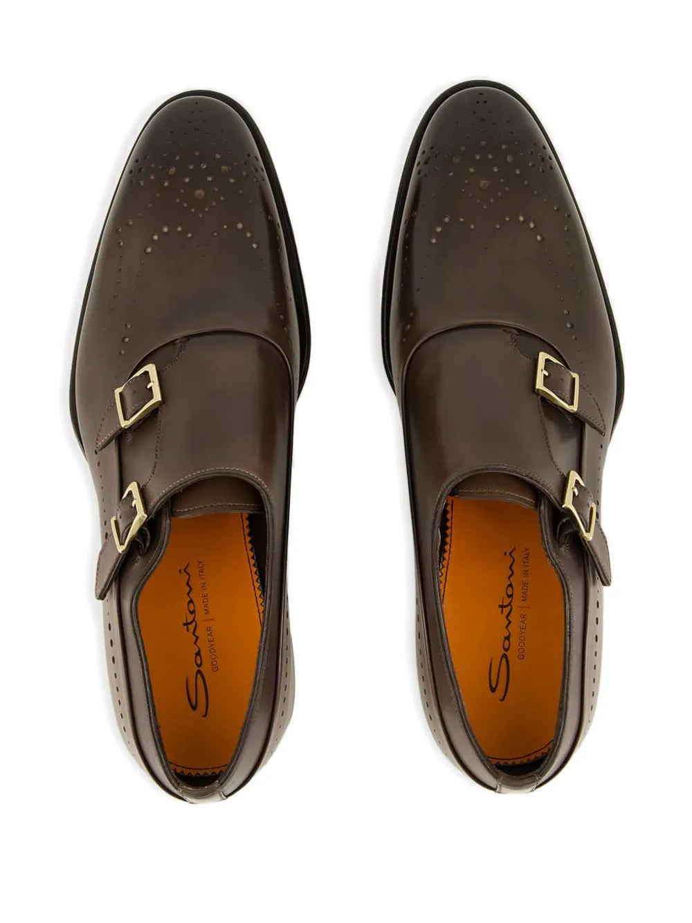 double-buckle monk shoes