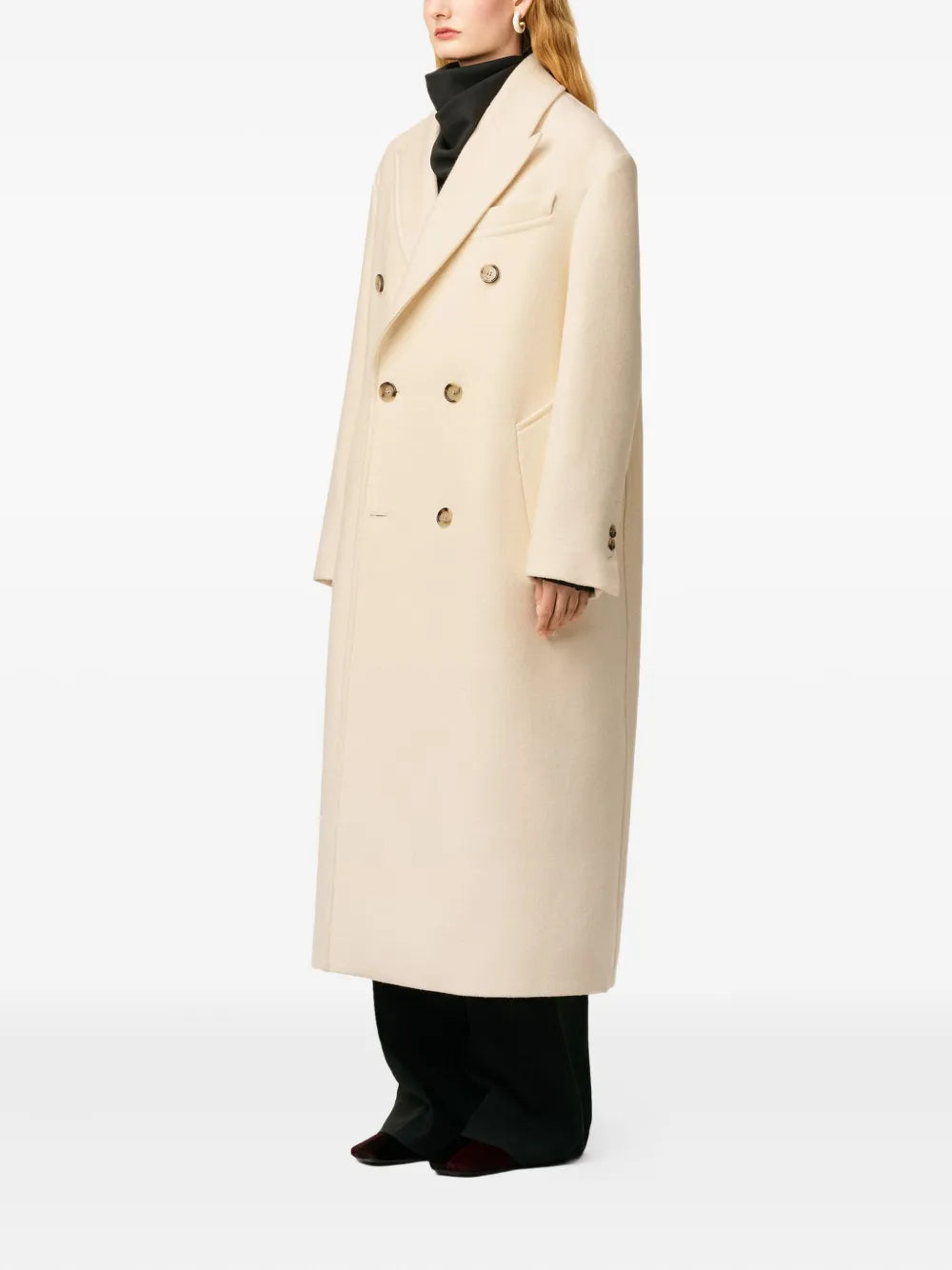 double-breasted wool coat