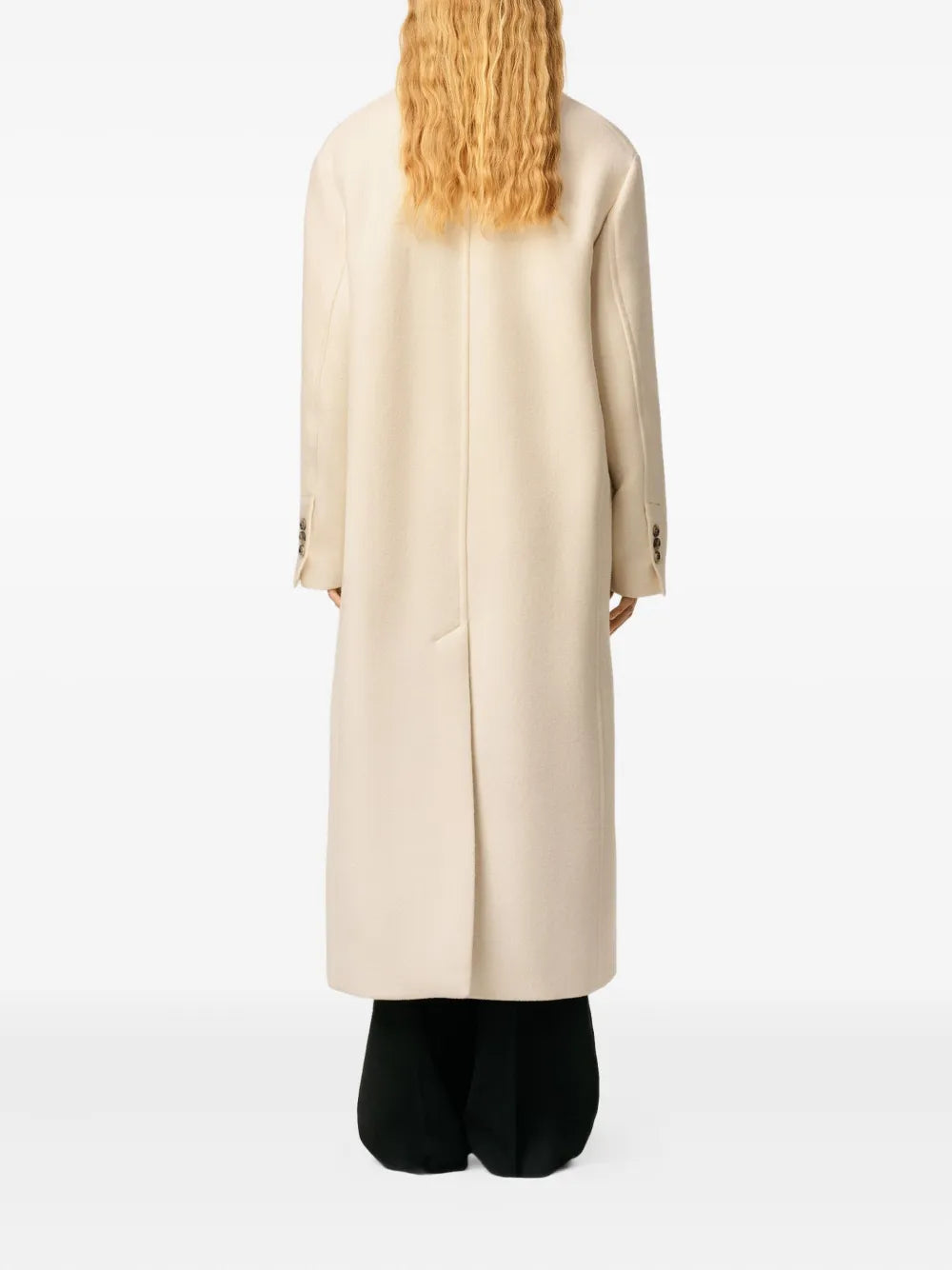 double-breasted wool coat