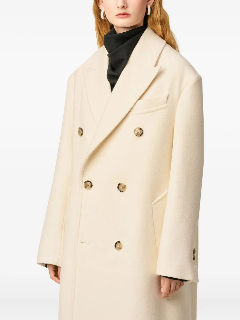 double-breasted wool coat