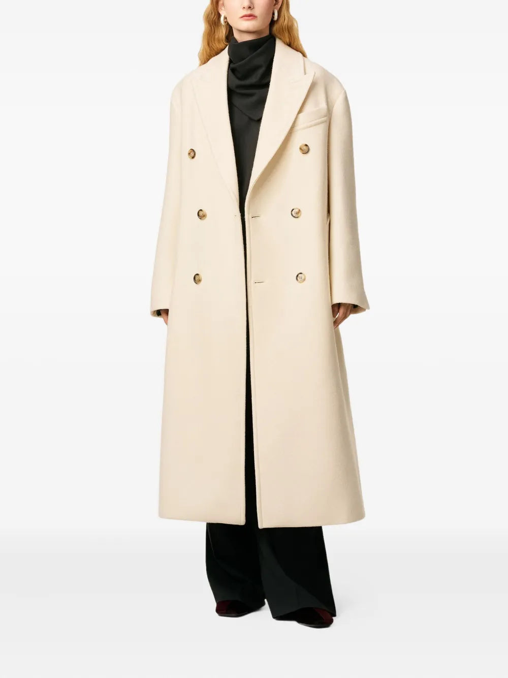 double-breasted wool coat
