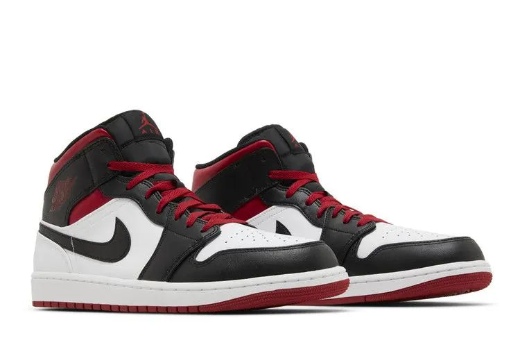 Air Jordan 1 Mid Black Toe White Gym Red
