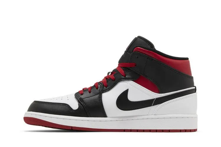 Air Jordan 1 Mid Black Toe White Gym Red
