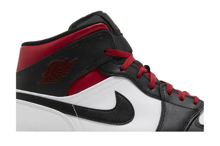 Air Jordan 1 Mid Black Toe White Gym Red