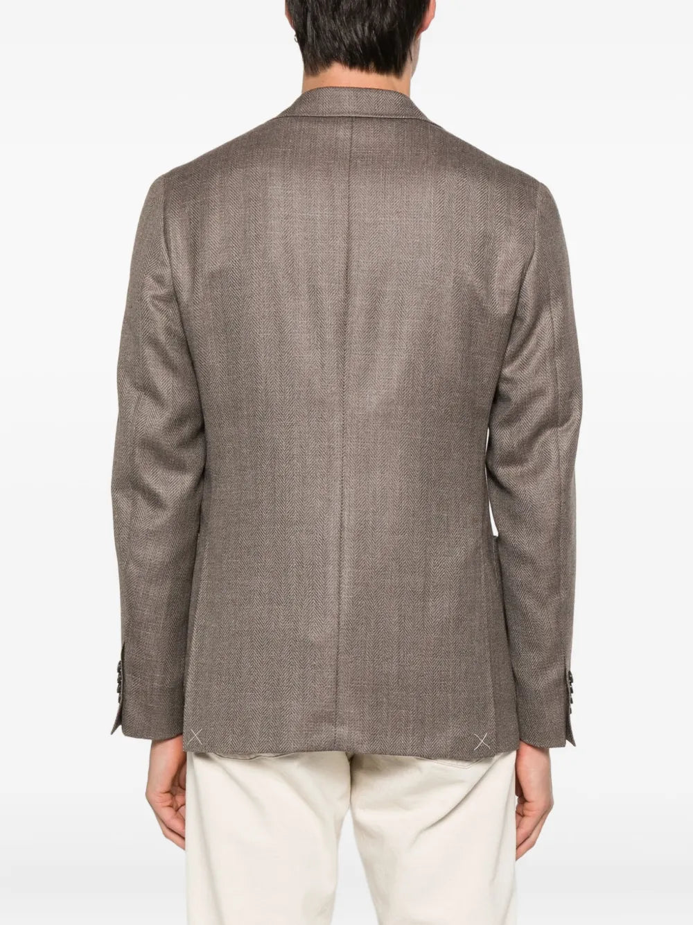 herringbone patch-pocket jacket