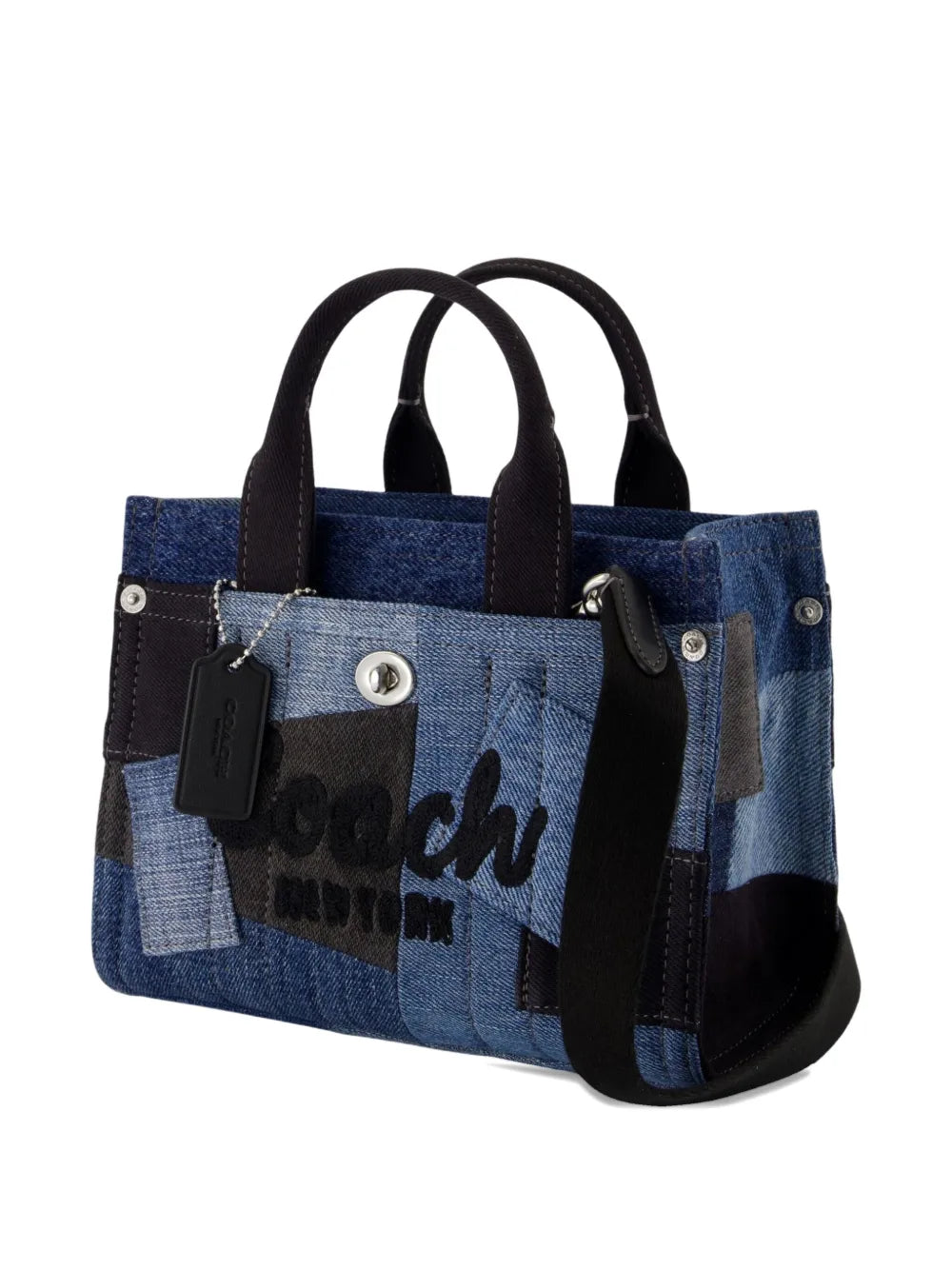 patchwork denim tote bag