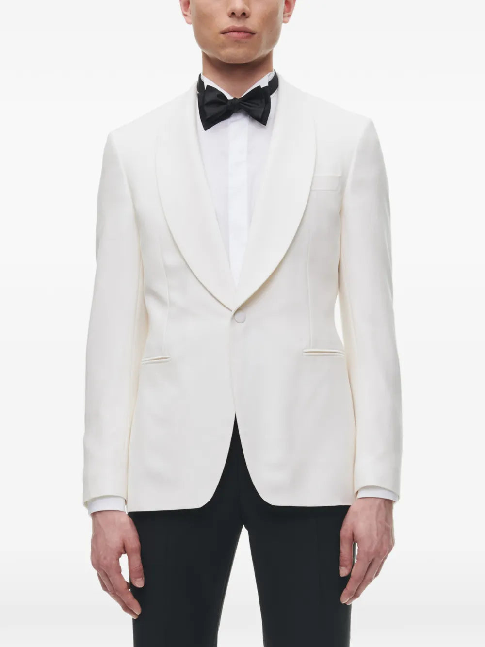shawl-collar single-breasted suit jacket