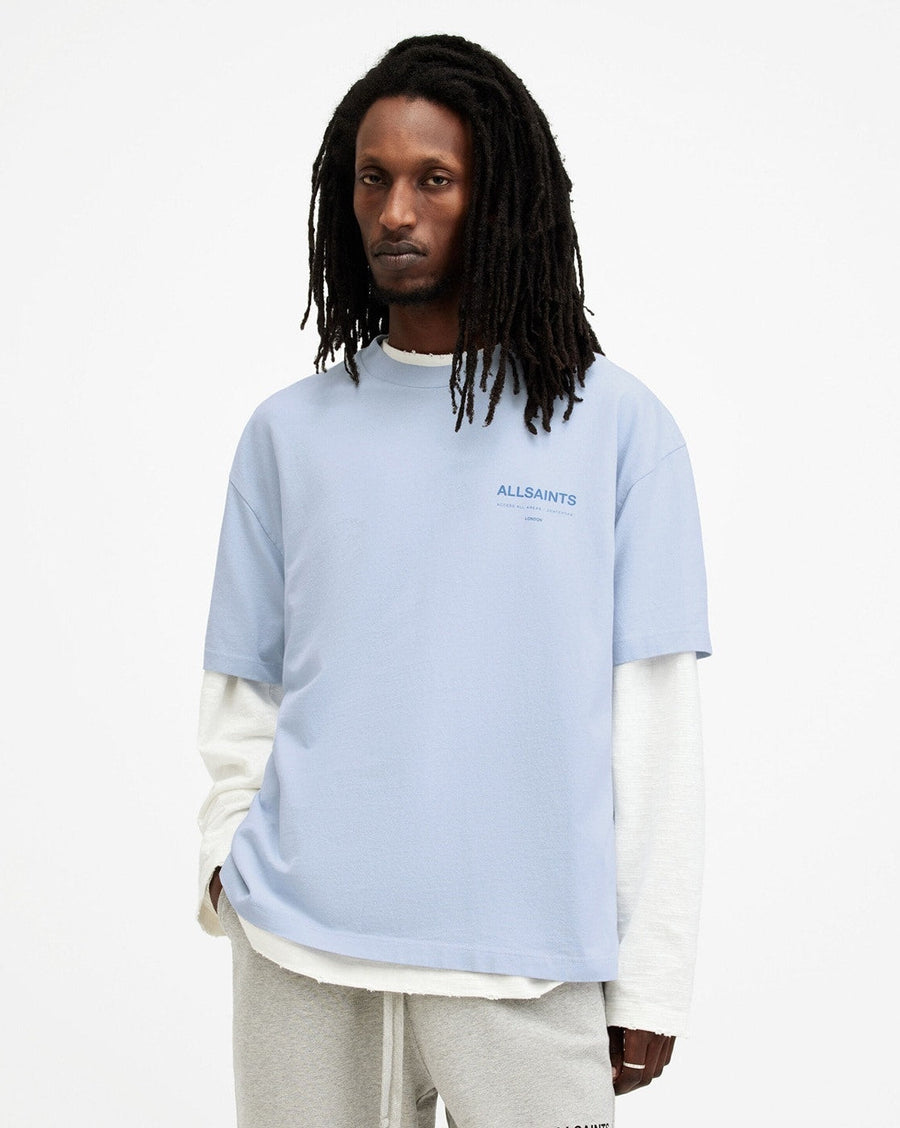 ALL SAINTS ACESS SS CREW BETHEL BLUE TSHIRT