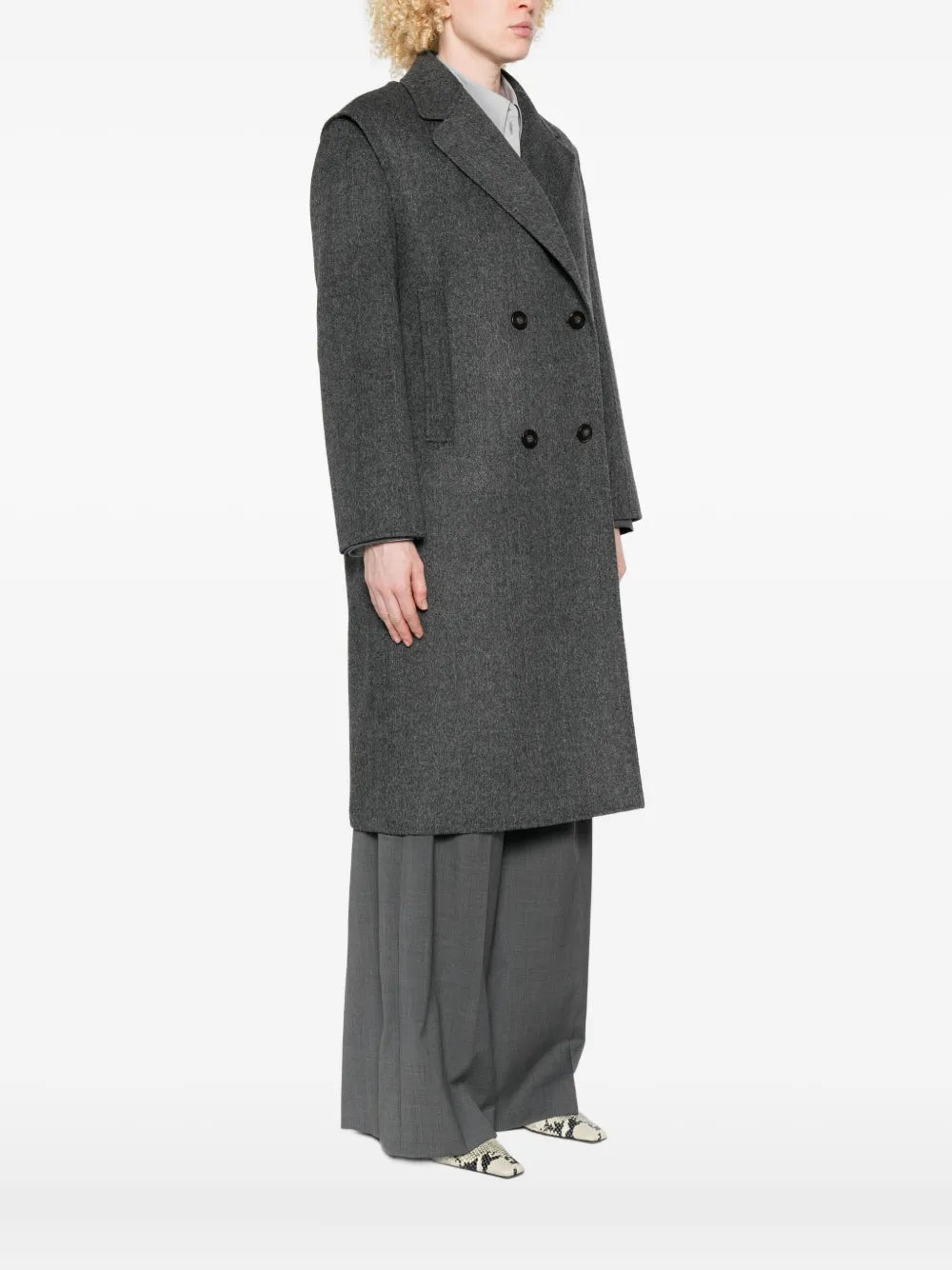 double-breasted wool coat