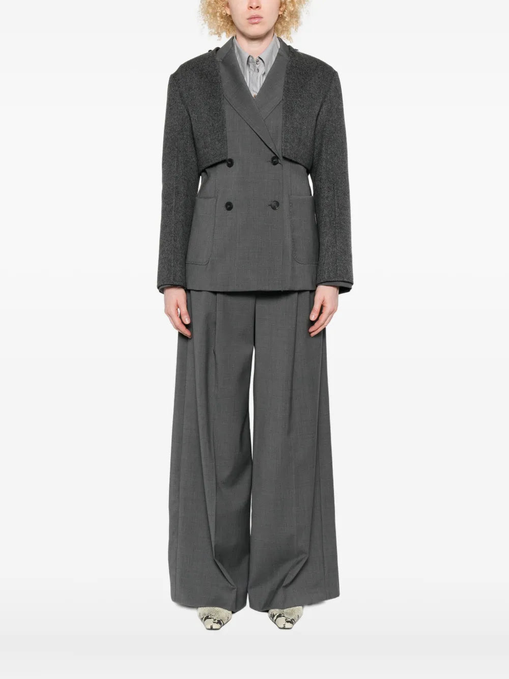 double-breasted wool coat