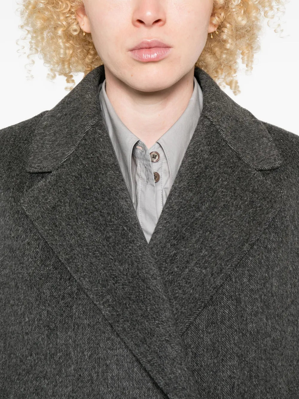double-breasted wool coat