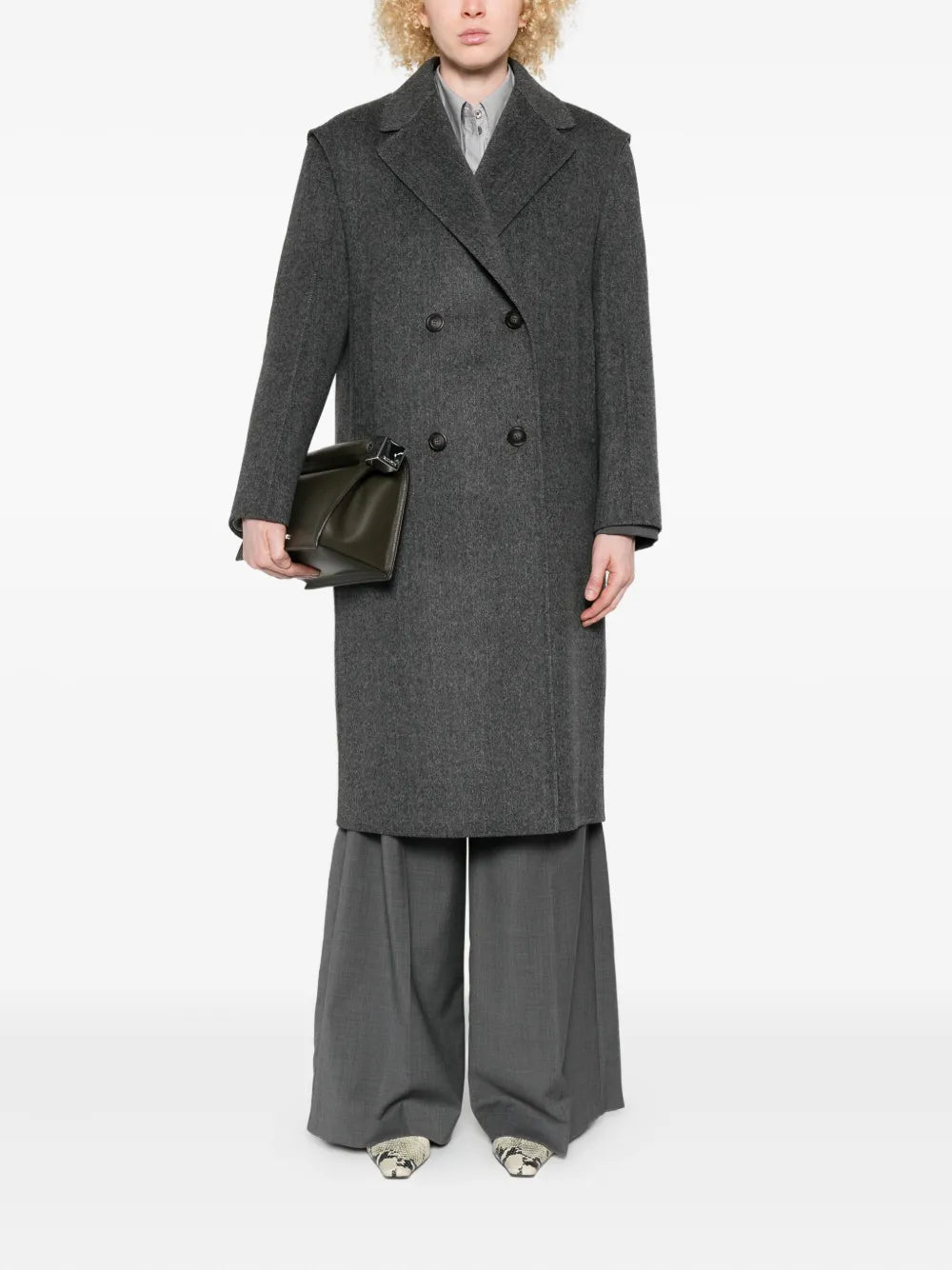 double-breasted wool coat