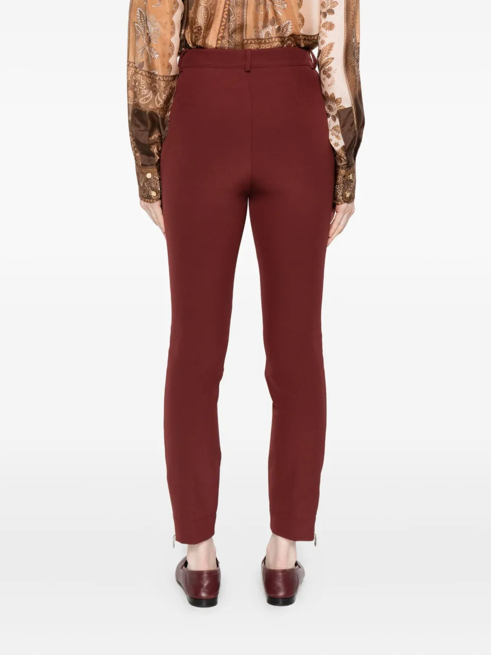 zip-detail trousers