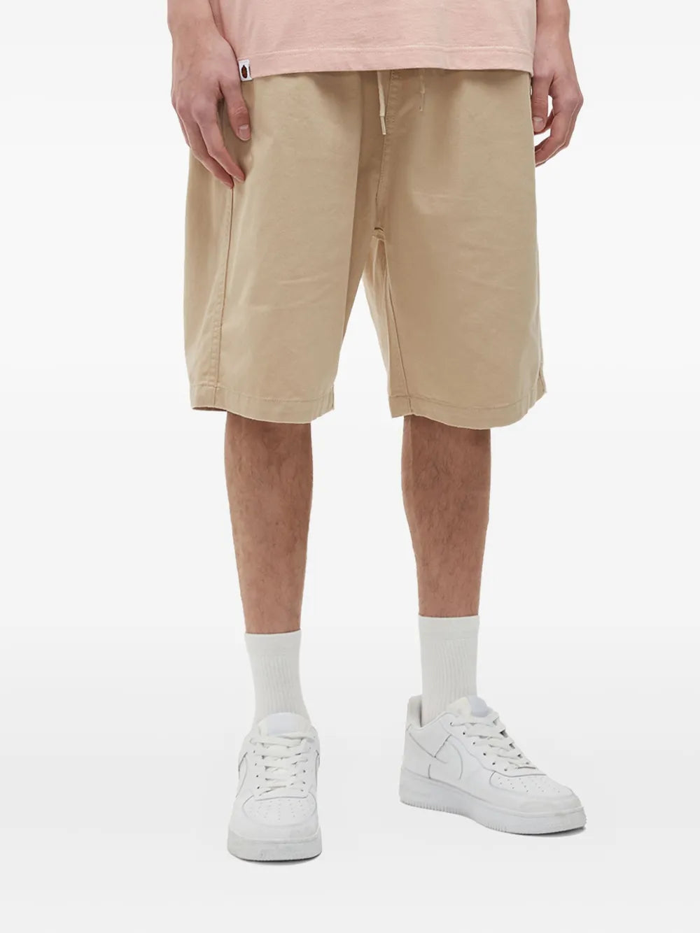 embroidered-logo shorts