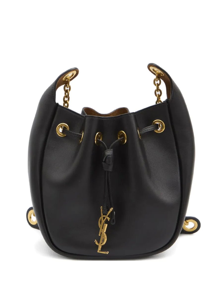 Cassandre drawstring leather shoulder bag