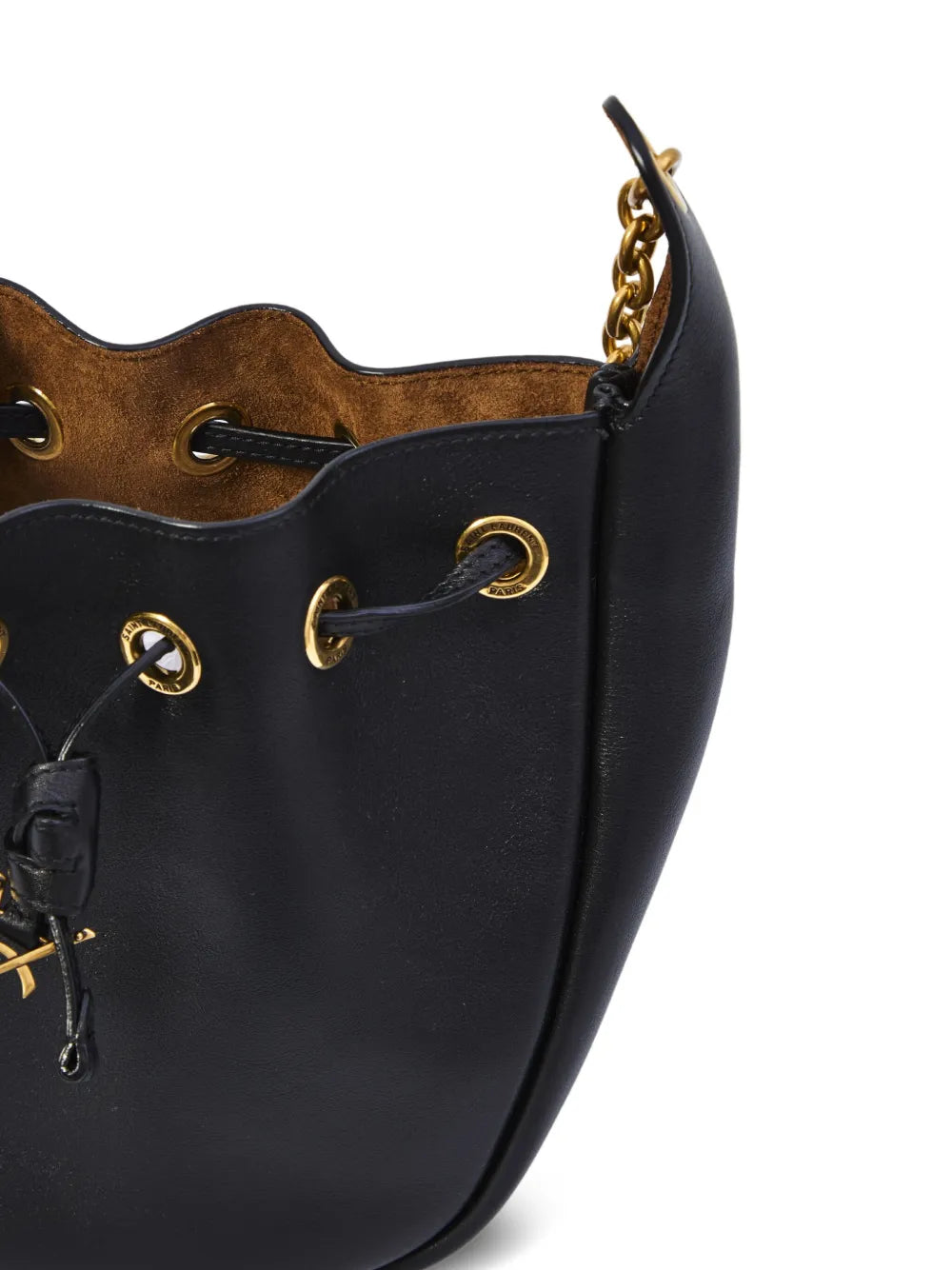 Cassandre drawstring leather shoulder bag