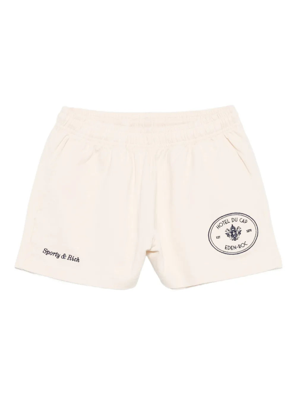embroidered-logo shorts