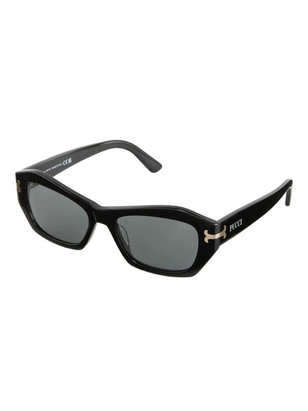 geometric gold-detail sunglasses