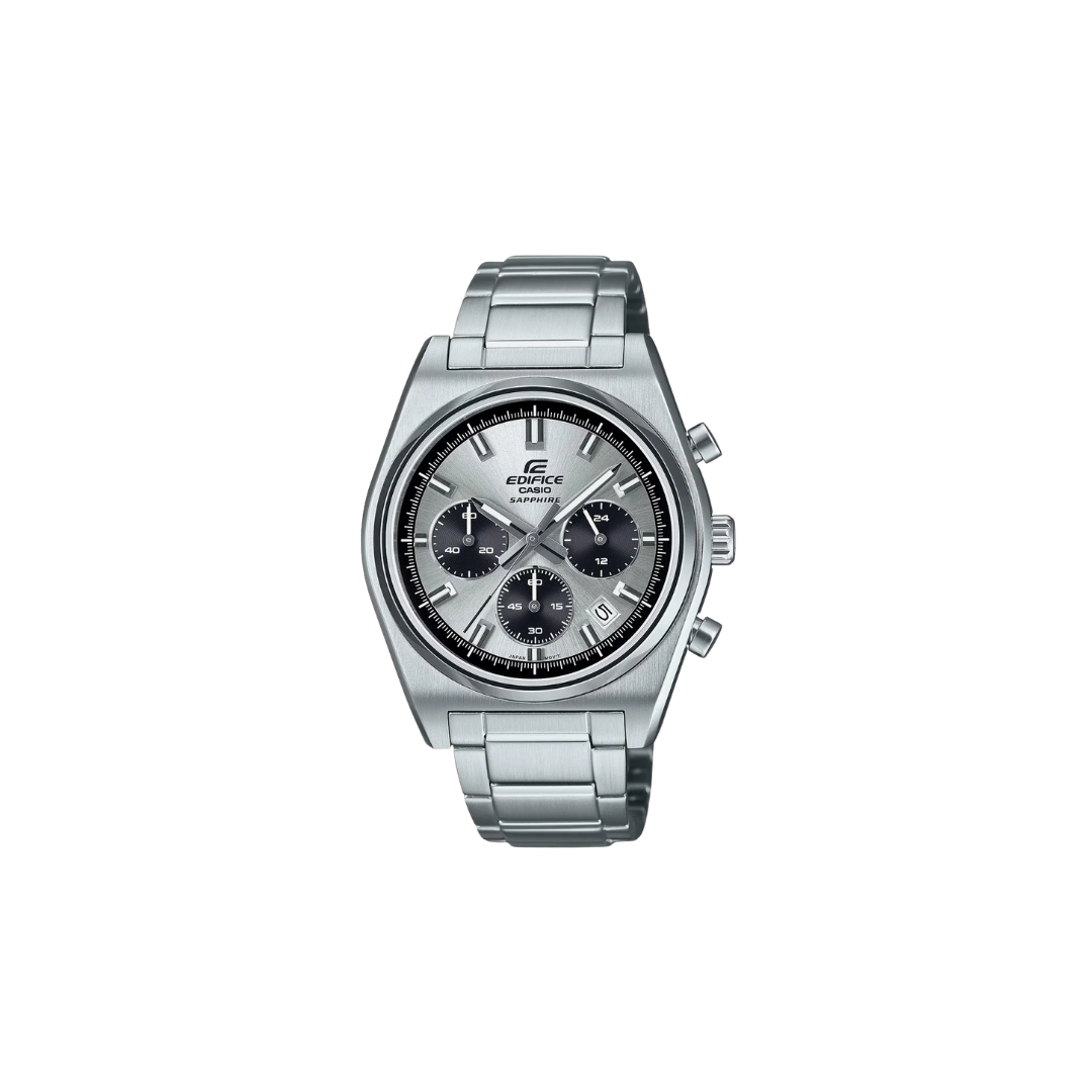 Casio Edifice Chronograph EFB-730D-7AV Quartz Silver Dial Stainless Steel Watch