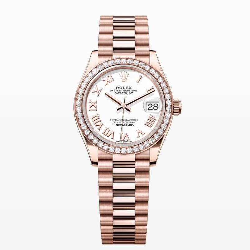 Rolex | Datejust | 278285RBR | Rose gold | 31 mm | Rose gold | White | Automatic