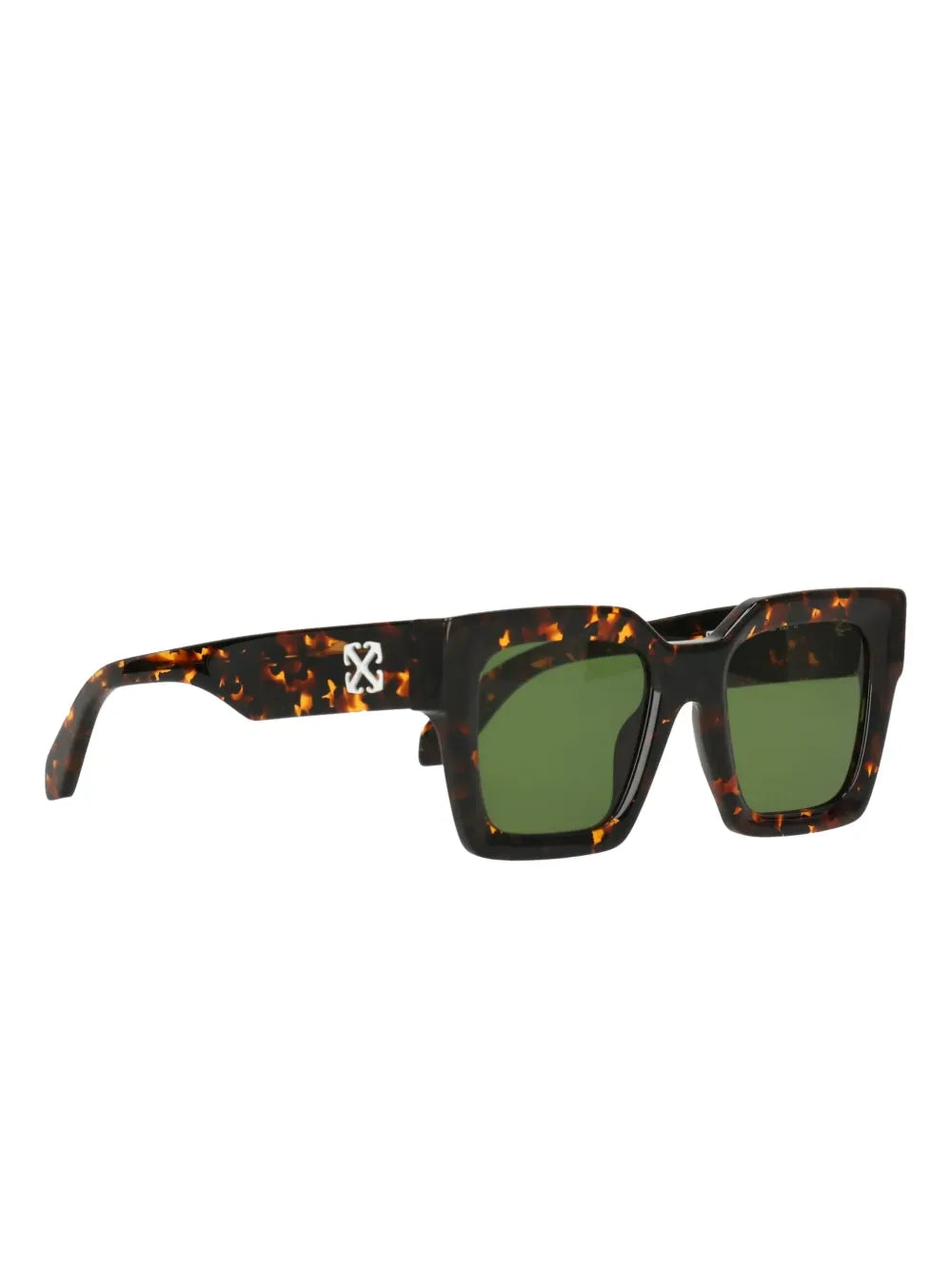 tortoiseshell geometric-frame sunglasses
