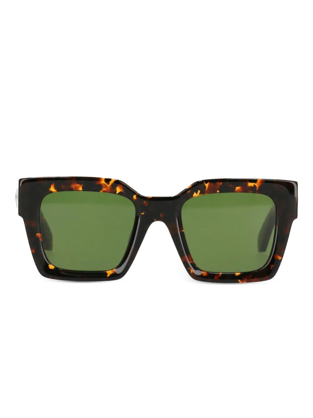 tortoiseshell geometric-frame sunglasses