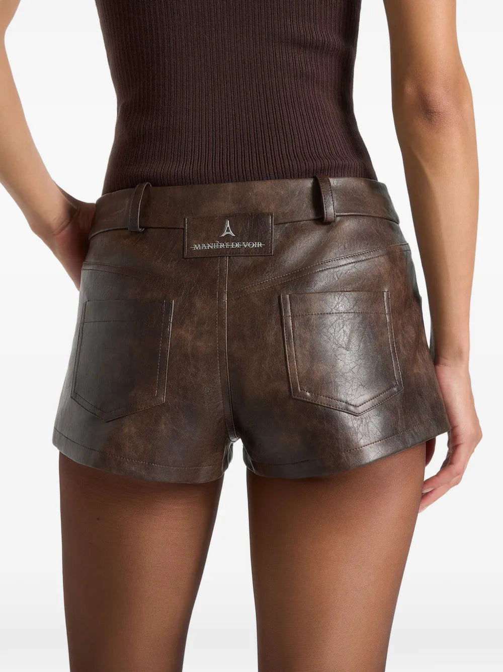 Samia textured mini shorts